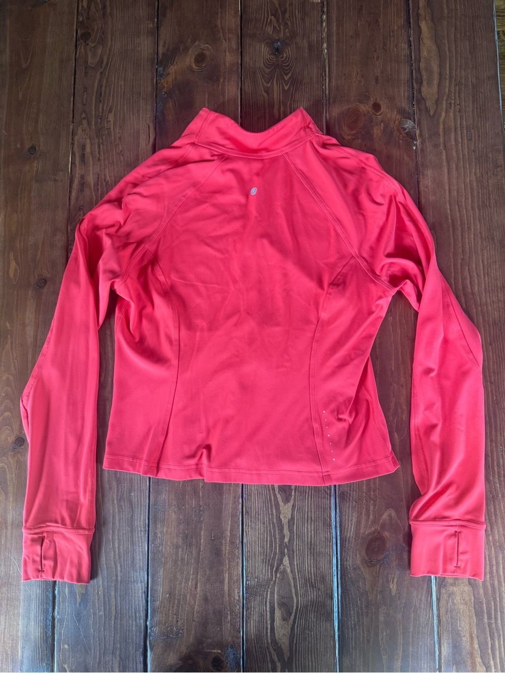 CRZ YOGA Women’s Red Full Zip Athletic Jacket Size XL 14 Thumbholes - Picture 4 of 4